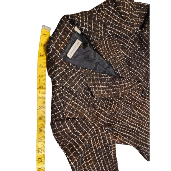 Coldwater Creek Women's Blazer Black with Gold Shimmer and White Size 4 - Picture 13 of 15